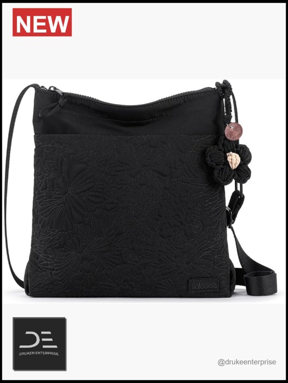 Crossbody Purse with Adjustable Strap - Eco-Twill Made from Recycled Materials